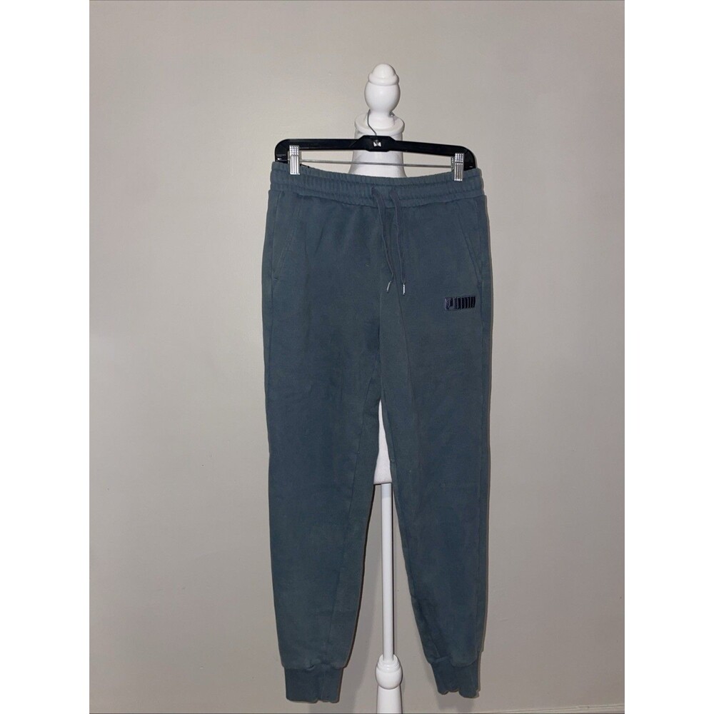PUMA Essentials Dark Slate Joggers Cozy Fleece Minimal Athleisure Streetwear M